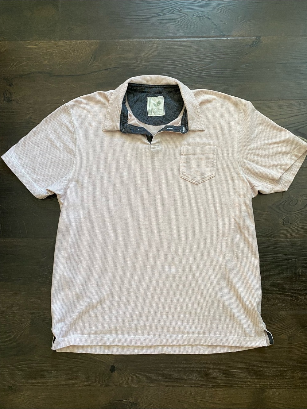 colours by alexander julian Men’s X-Large 100% Organic Cotton Light Pink Polo